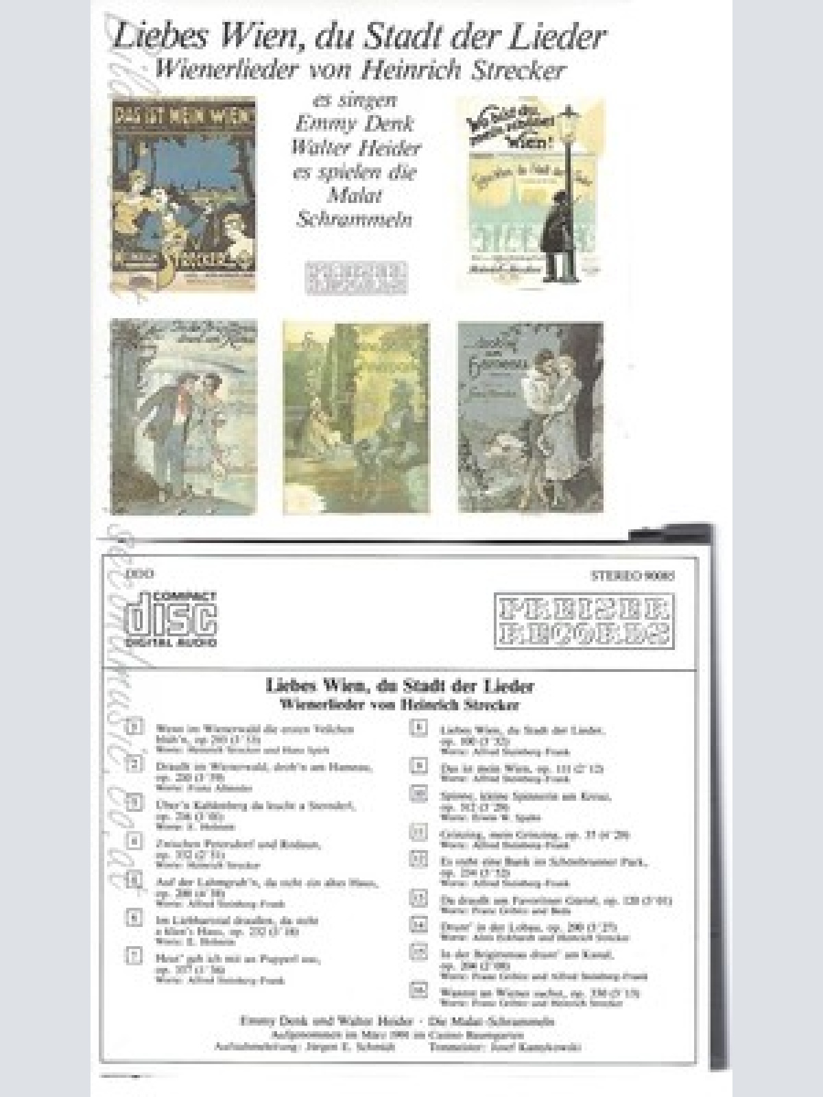 CD--LIEBES WIEN DU STADT DER LIEDER--EMMY DENK-WALTER HEIDER--SCHRAMMELN--