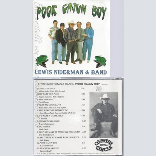 CD--LEWIS NIDERMAN & BAND--POOR CAJUN BOY--
