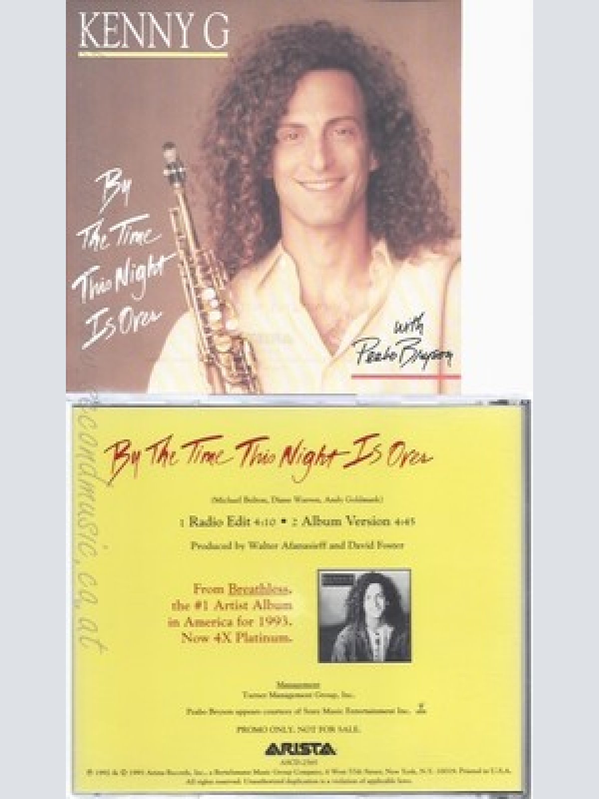 CD--KENNY G --BY THE TIME THIS NIGHT IS OVER--PROMO
