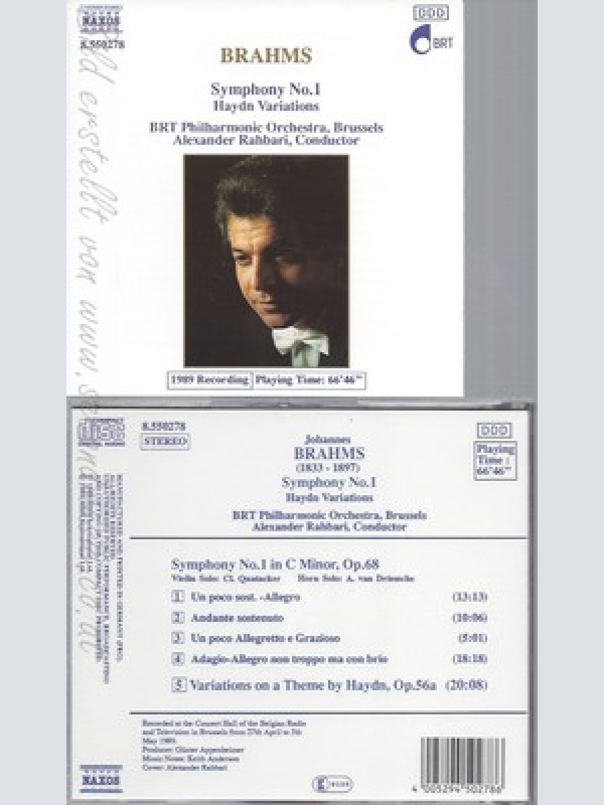 CD--UNKNOWN ARTIST ---- BRAHMS: SYMPHONY NO. 1 & OTHER
