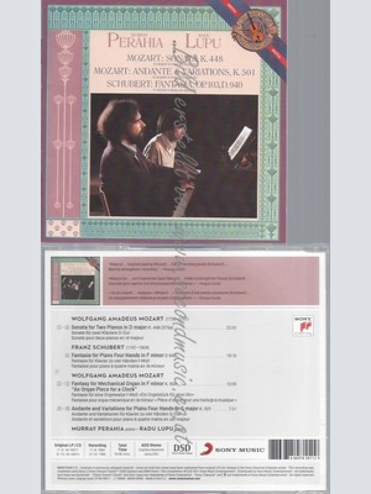 CD--SCHUBERT: FANTASIA / MURRAY PERAHIA, RADU LUPU, WOLFGANG AMADEUS MOZA--MOZAR