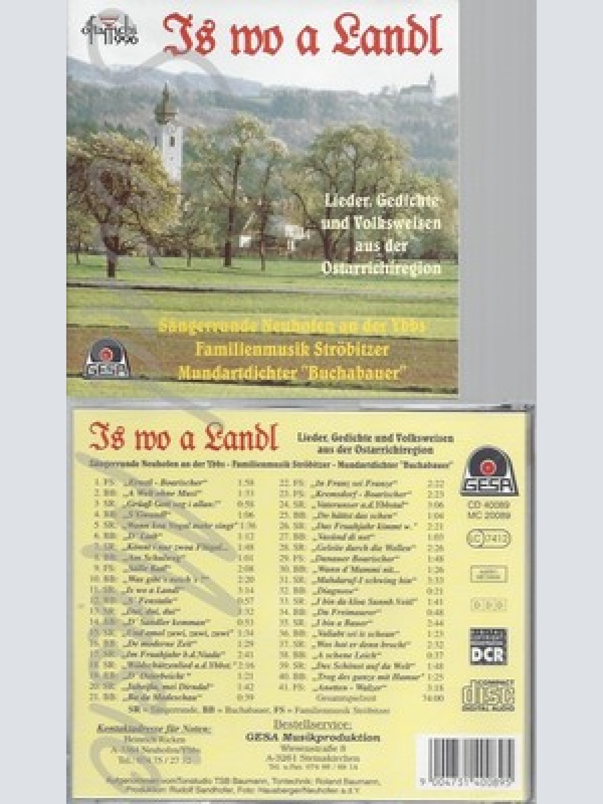 CD--IS WO A LANDL -2007- -- LIEDER, GEDICHTE UND VOLKSWEIS