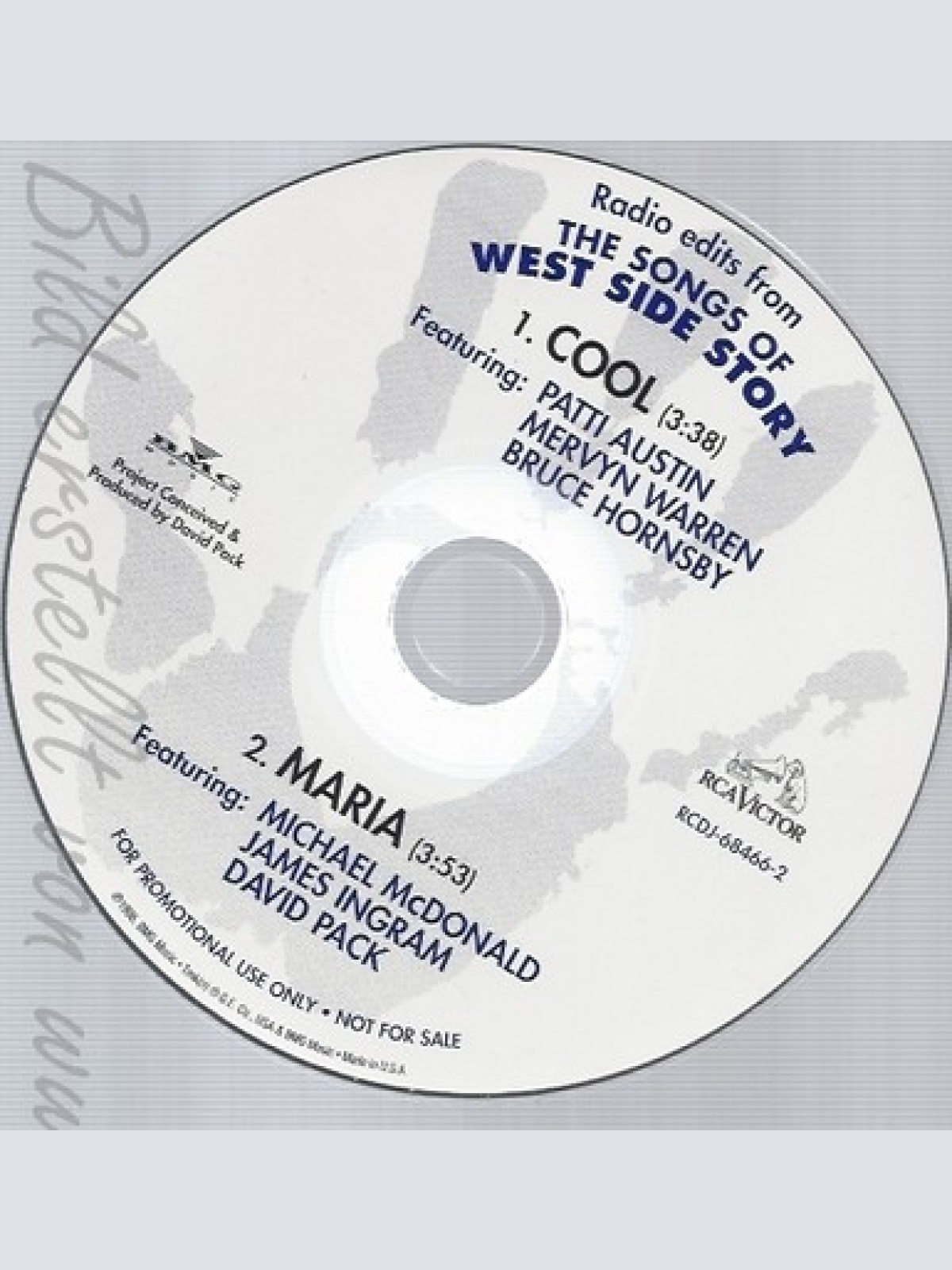 CD--RADIO EDITS FROM THE SONGS OF WEST SIDE STORY--PROMO