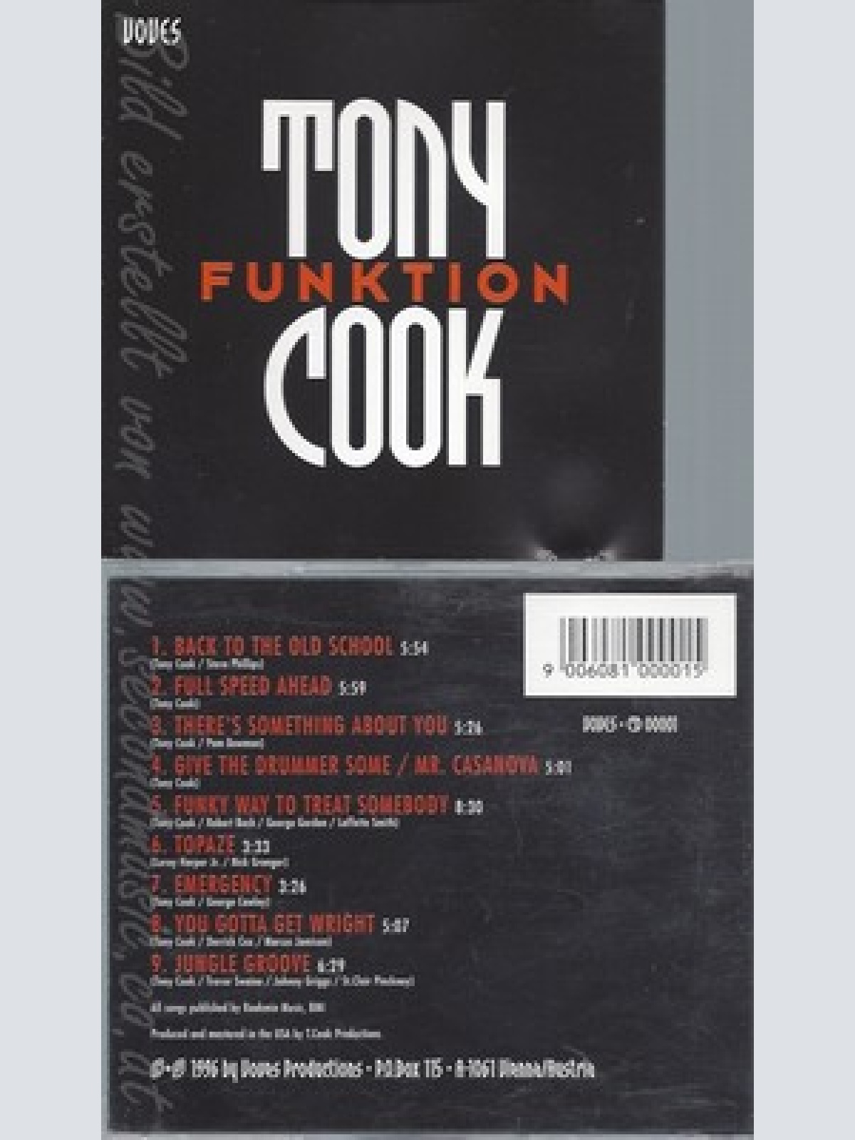 CD--TONY COOK -   -- FUNKTION -