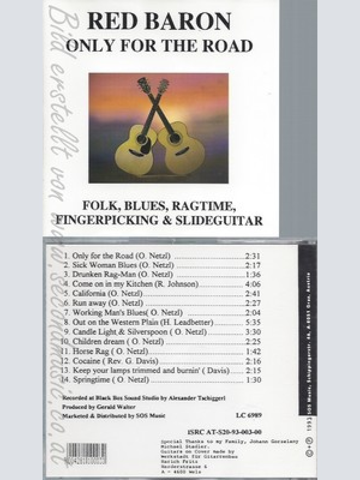 CD--RED BARON - -- ONLY FOR THE ROAD