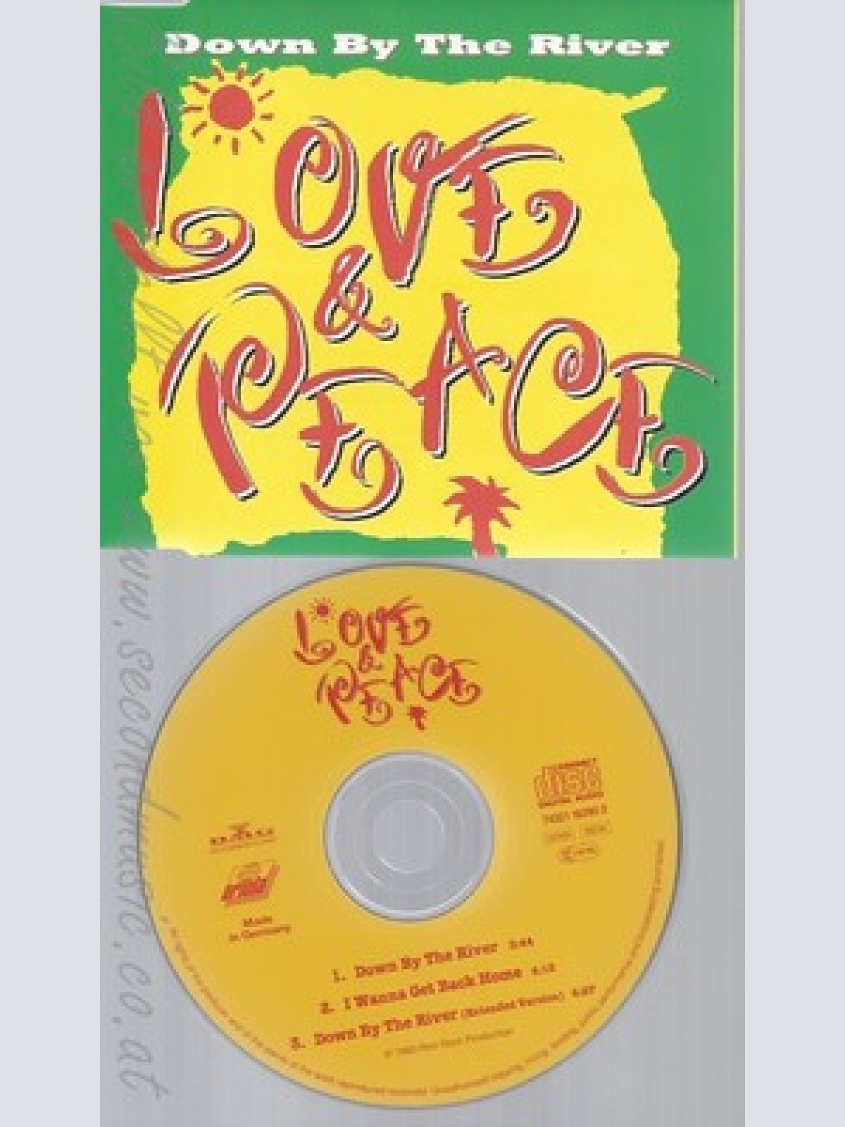 CD--LOVE & PEACE -- - SINGLE -- DOWN BY THE RIVER