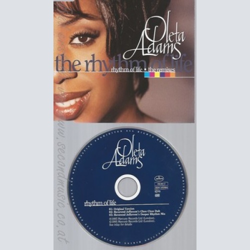 CD--OLETA ADAMS -- RHYTHM OF LIFE - THE REMIXES -MAXI-CD-