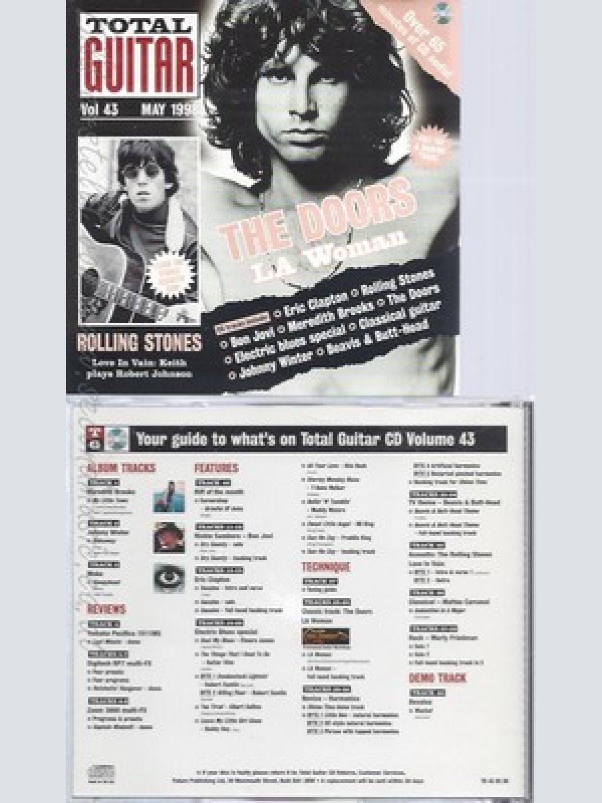 CD--TOTAL GUITAR--VOL 43--DOORS--STOES--CLAPTON