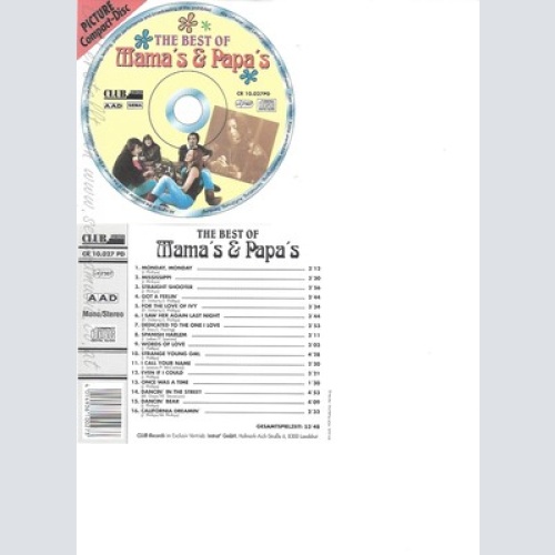 CD--MAMAS & THE PAPAS -- BEST OF --