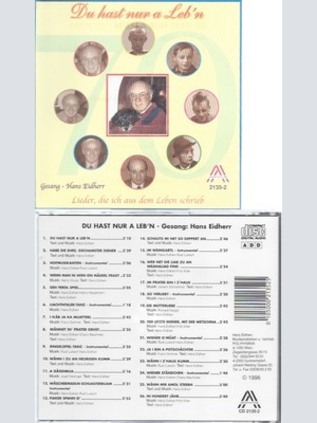 CD--HANS EIDHERR--DU HAST NUR A LEB'N