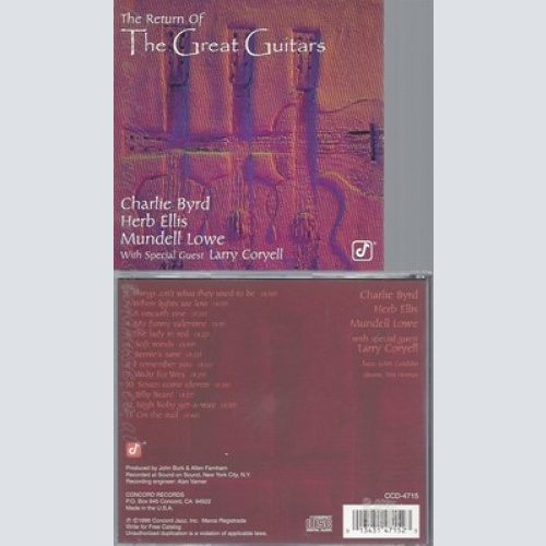CD--GREAT GUITARS -- -- RETURN OF THE GREAT GUITARS