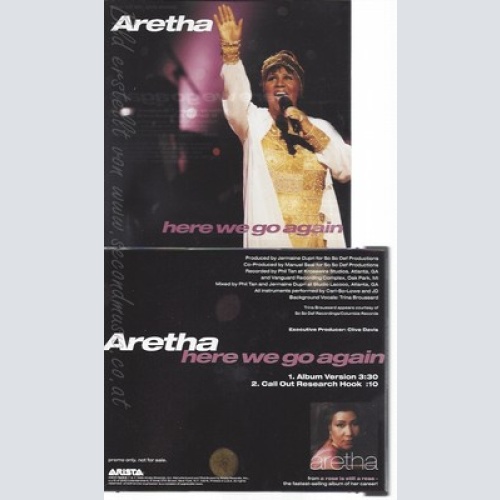 CD--ARETHA FRANKLIN--HERE WE GO AGAIN--PROMO