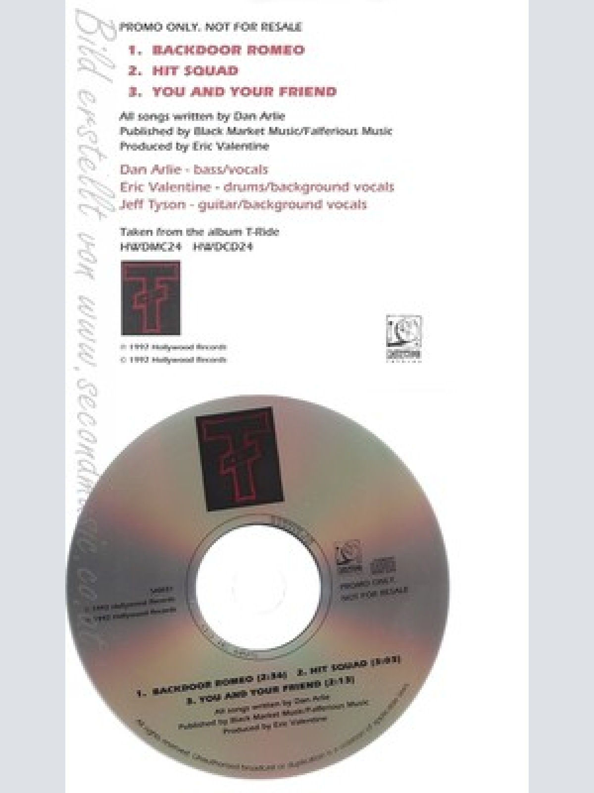 CD--T-RIDE--PROMO--BACKDOOR ROMEO