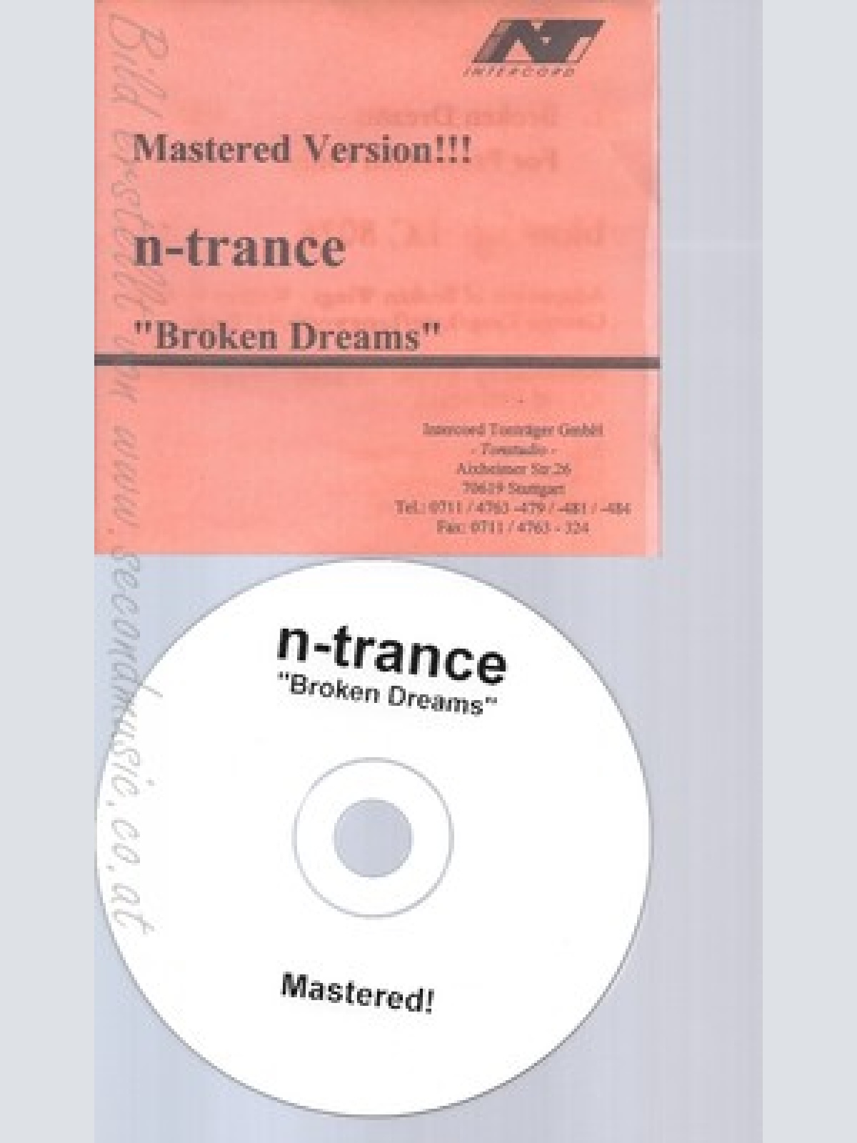 CD--N-TRANCE--BROKEN DREAMS--MASTERED VERSION --PROMO ONLY