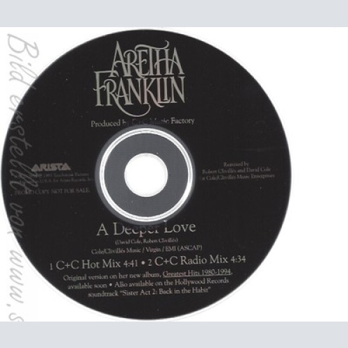 CD--ARETHA FRANKLIN--A DEEPER LOVE--PROMO
