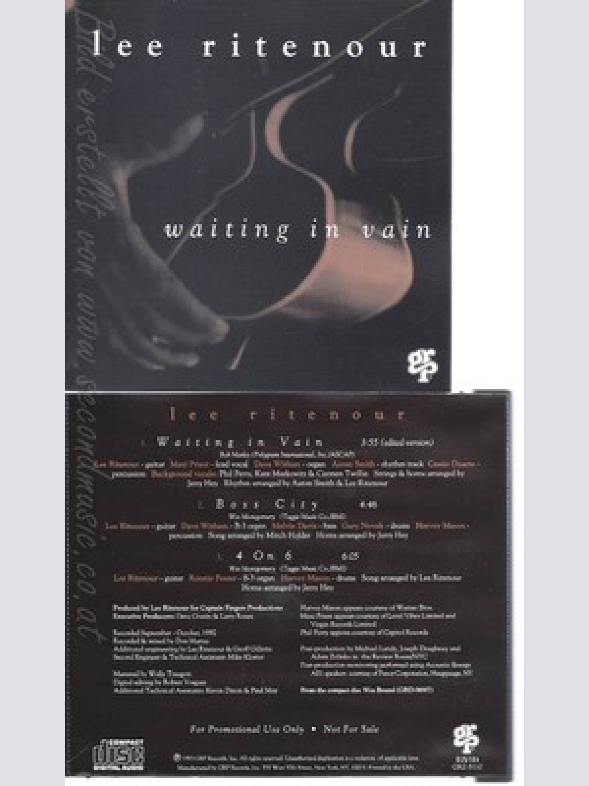 CD--LEE RITENOUR--WAITING IN VAIN--PROMO