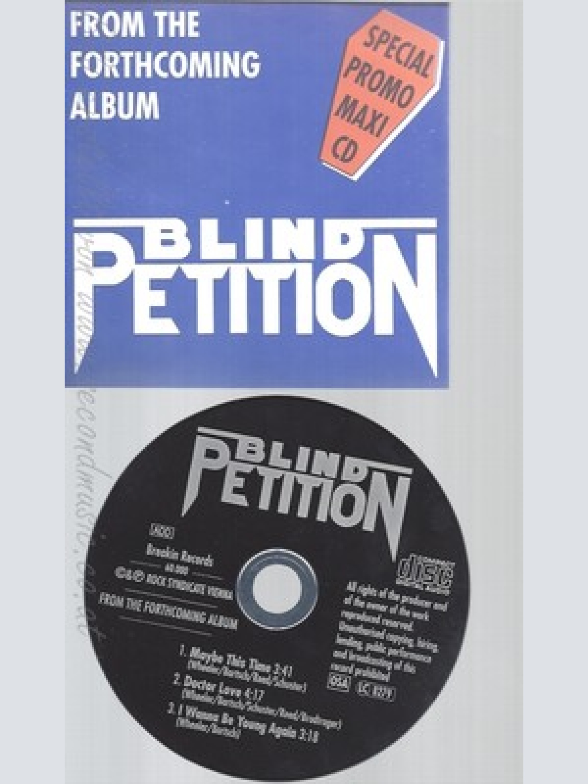 CD--BLIND PETITION--FROM FORTHCOMING ALBUM-PROMO