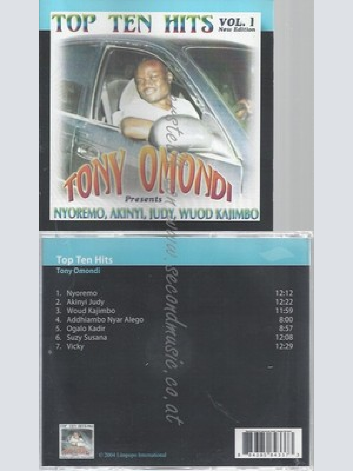 CD--TONY OMONDI -- -- TOP TEN HITS