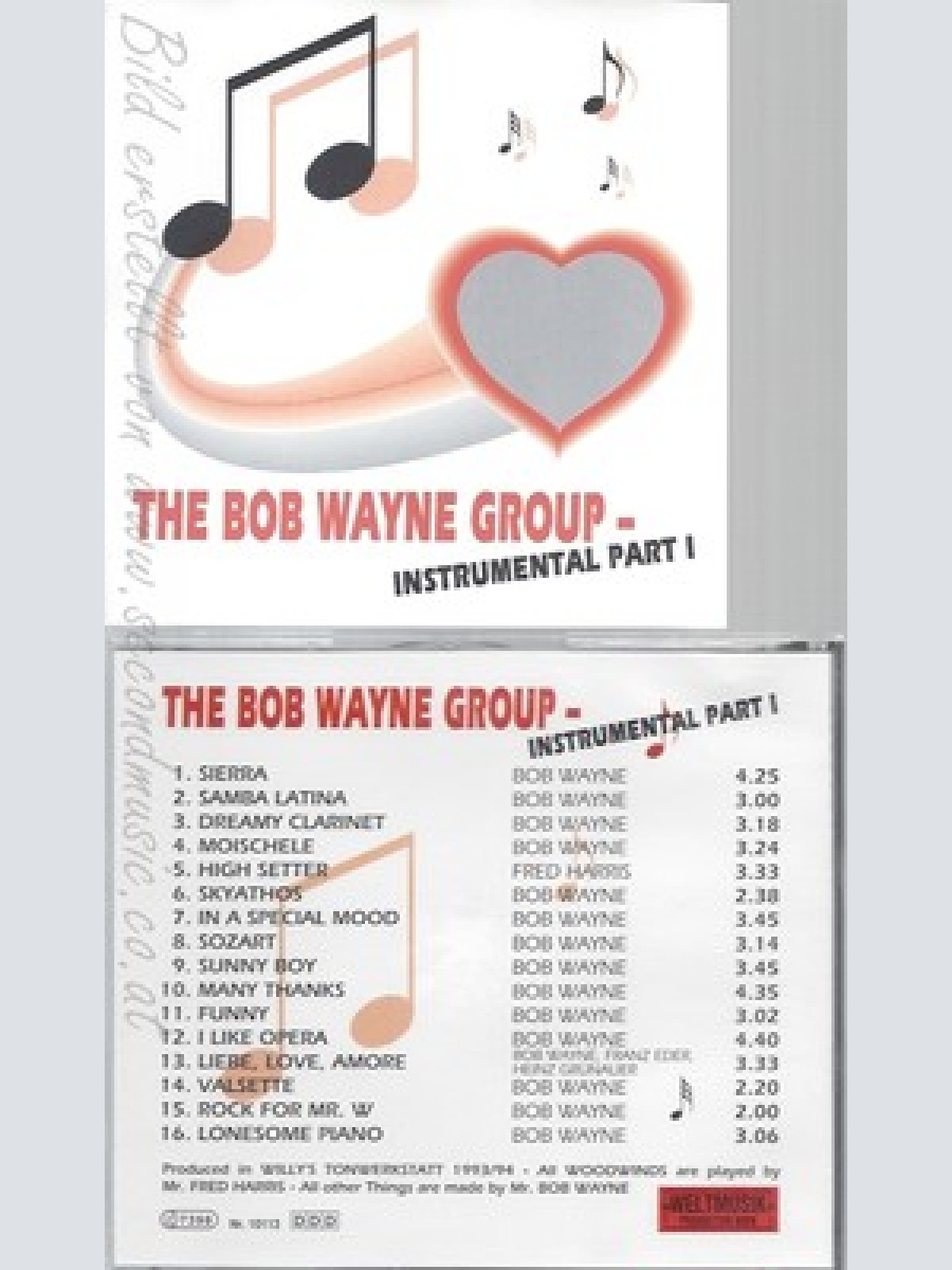 CD--THE BOB WAYNE GROUP--INSTRUMENTAL PART I