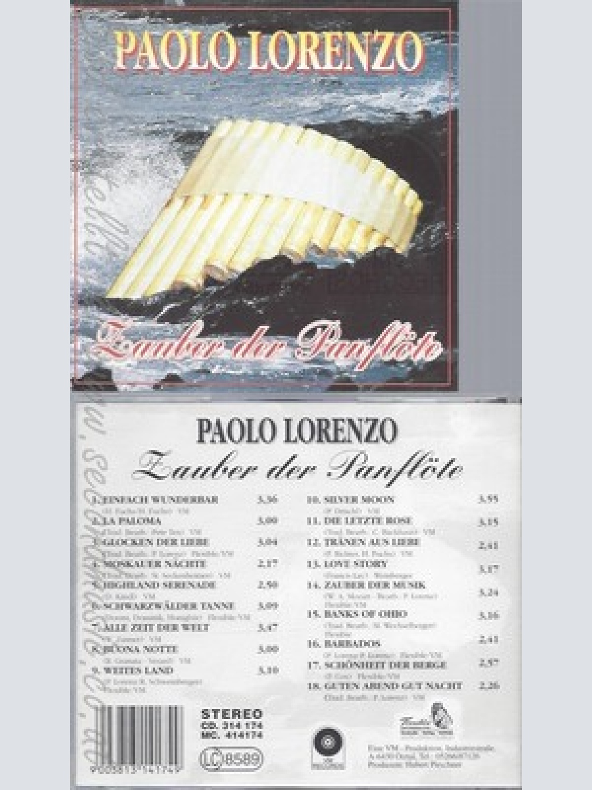 CD--PAOLO LORENZO--ZAUBER DER PANFLOETE
