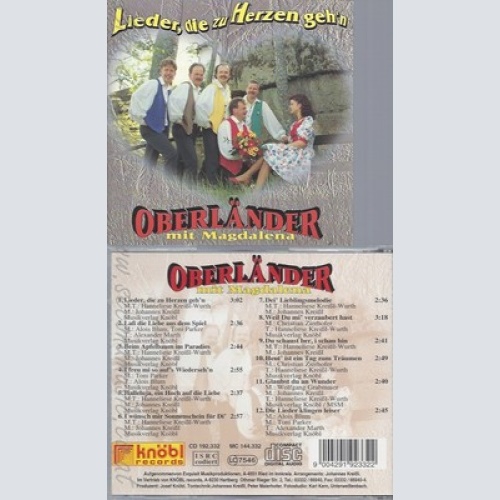 CD--OBERLAENDER MIT MAGDALENA--Lieder, die zu Herzen geh'n