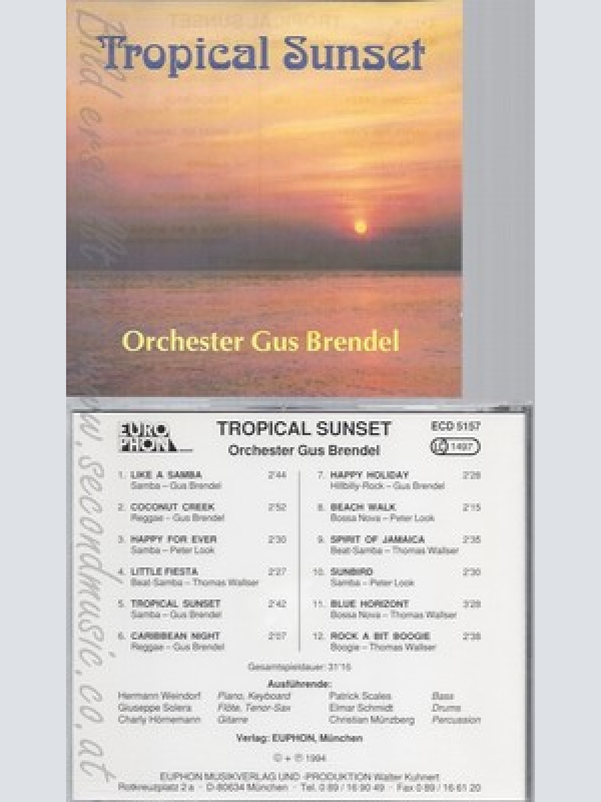 CD--TROPICAL SUNSET--ORCHESTER GUS BRENDEL