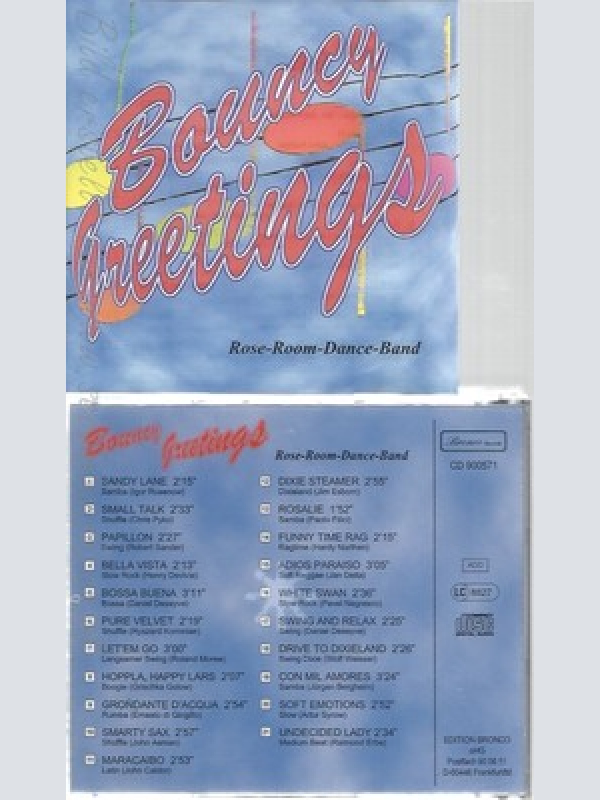 CD--ROSE ROOM DANCE BAND--BOUNCY GREETINGS