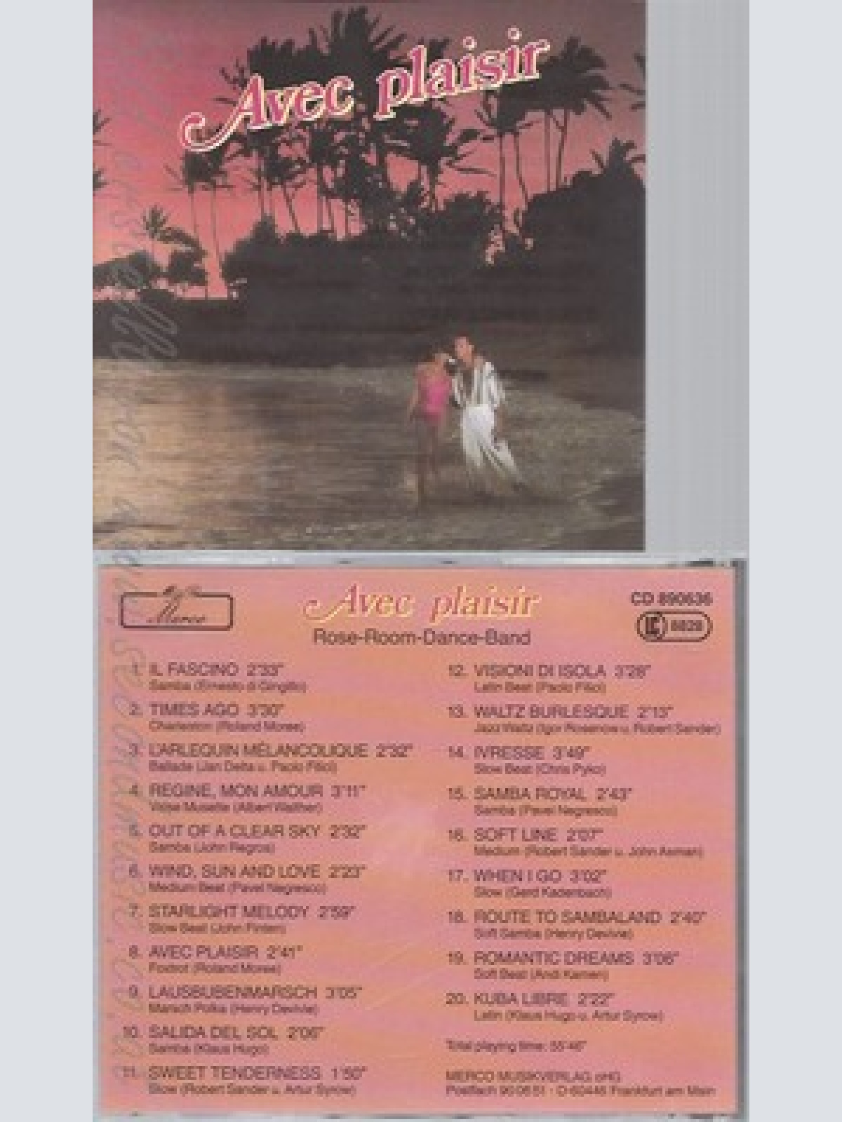 CD--AVEC PLAISIR--ROSE ROOM DANCE BAND