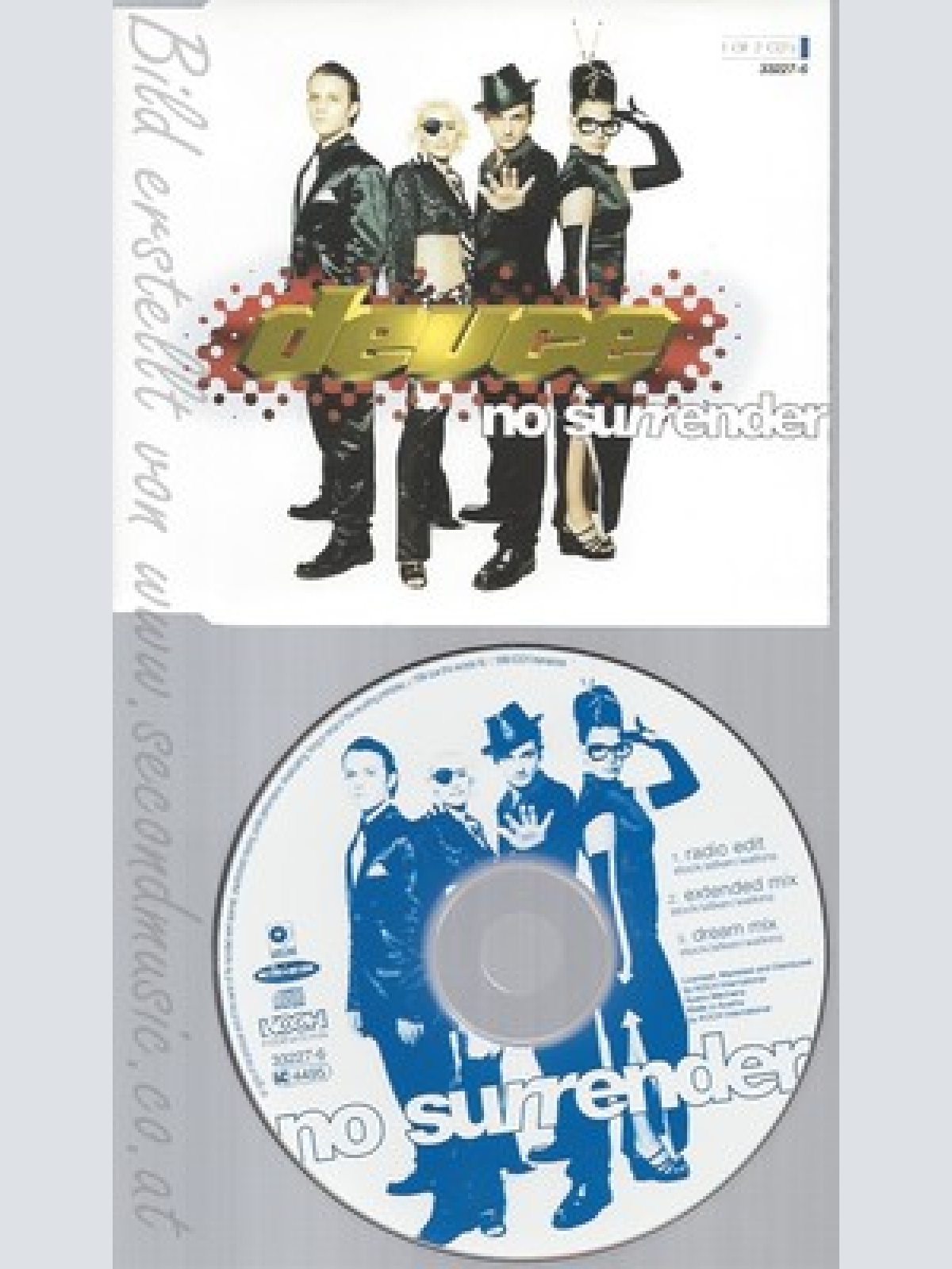 CD--DEUCE -- - SINGLE -- NO SURRENDER -EXTENDED MIX-