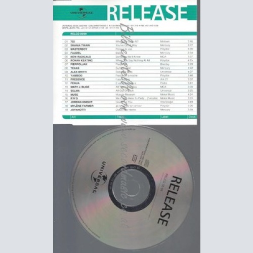 CD--PROMO--UNIVERSAL RELEASE--TEXAS--JOVANOTTI--MUSE-BLIGE-SHANIA TWAIN--VARIOUS