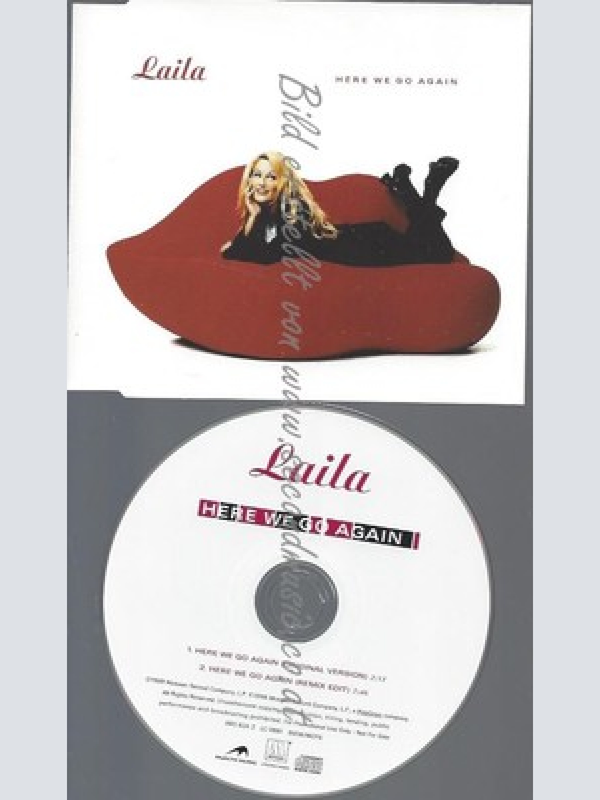 CD--PROMO--LAILA--HERE WE GO AGAIN --2 TRACKS