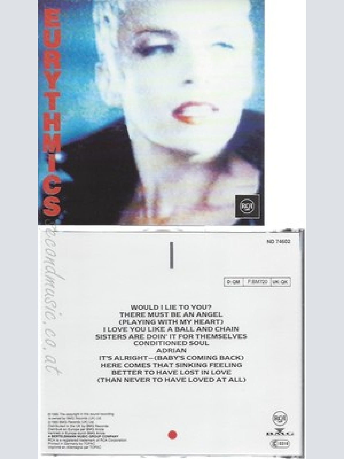 CD--EURYTHMICS--BE YOURSELF TONIGHT