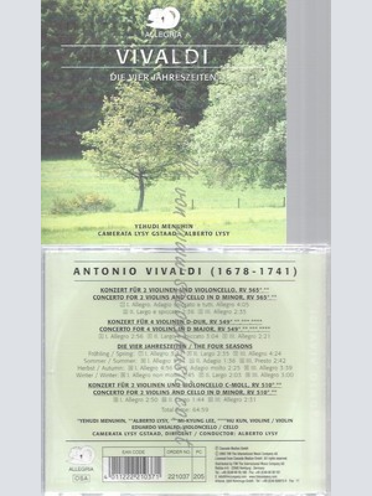 CD--CAMERATA LYSY GSTAAD, LYSY UND ANTONIO VIVALDI -- -- -- VIER JAHRESZEITEN --