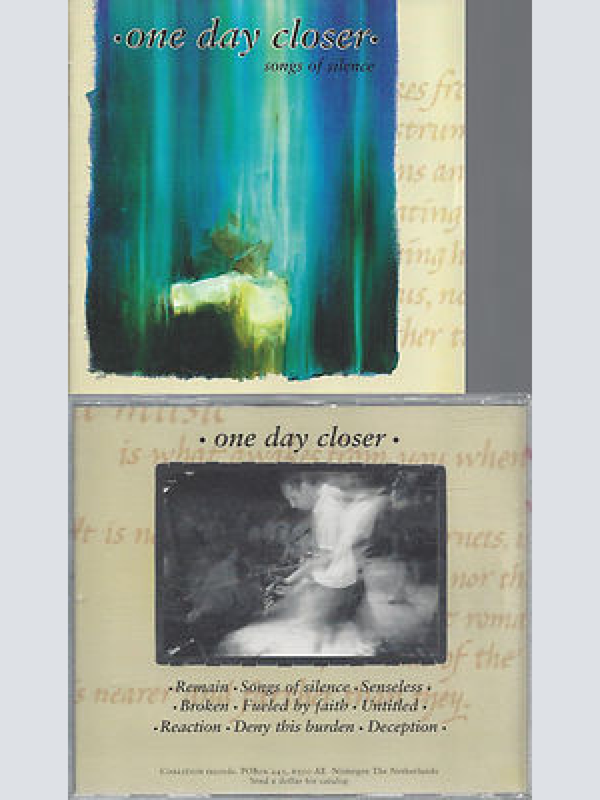CD-ONE DAY CLOSER--SONGS FOR SILENCE
