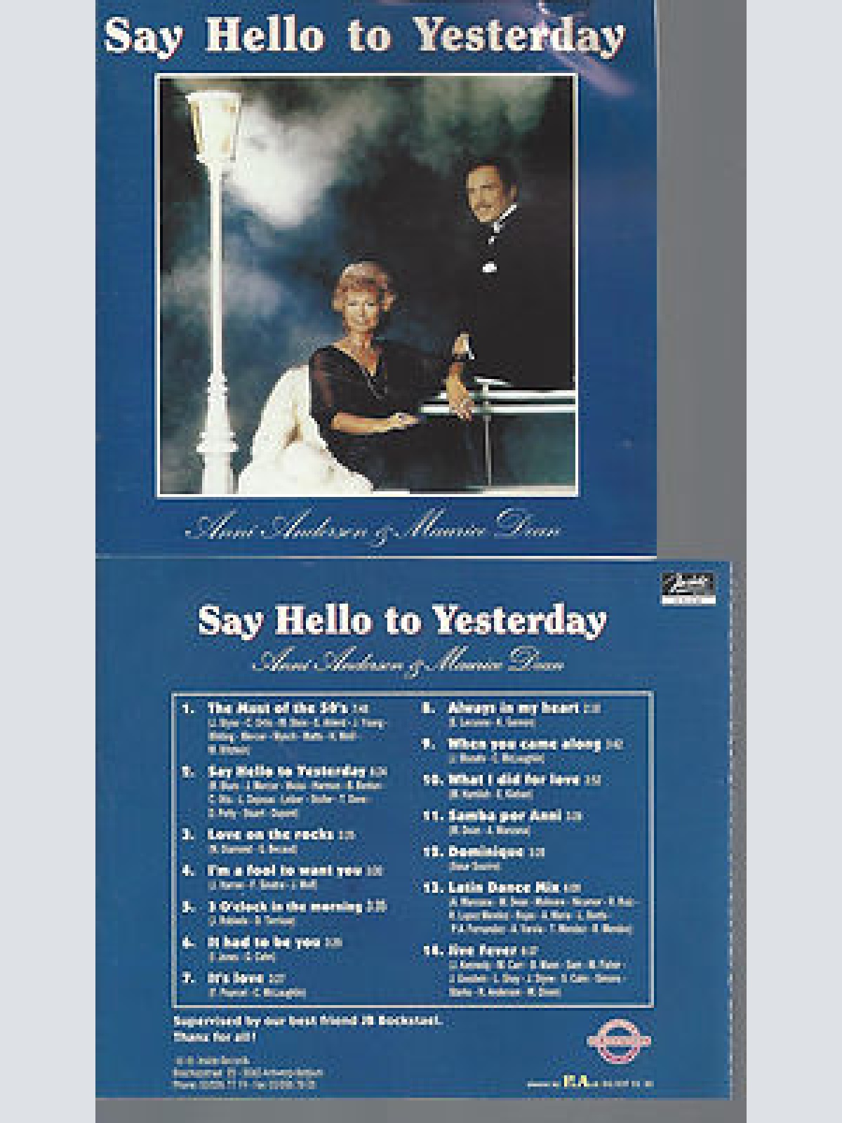 CD--ANNI ANDERSON MAURICE DEAN --SAY HELLO TO YESTERDAY