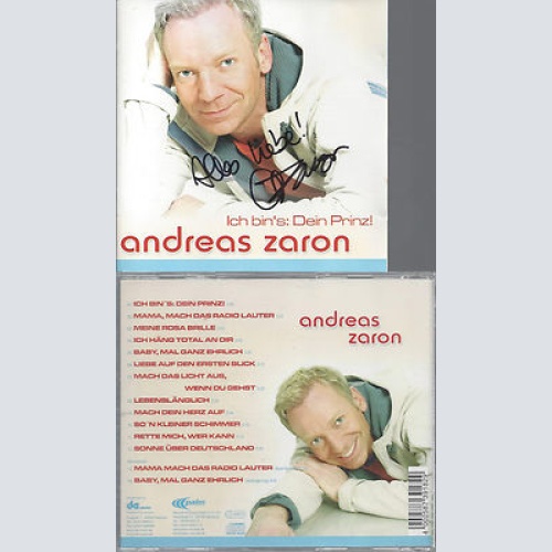 CD--ANDREAS ZARON ICH BIN'S DEIN PRINZ--MIT AUTOGRAMM