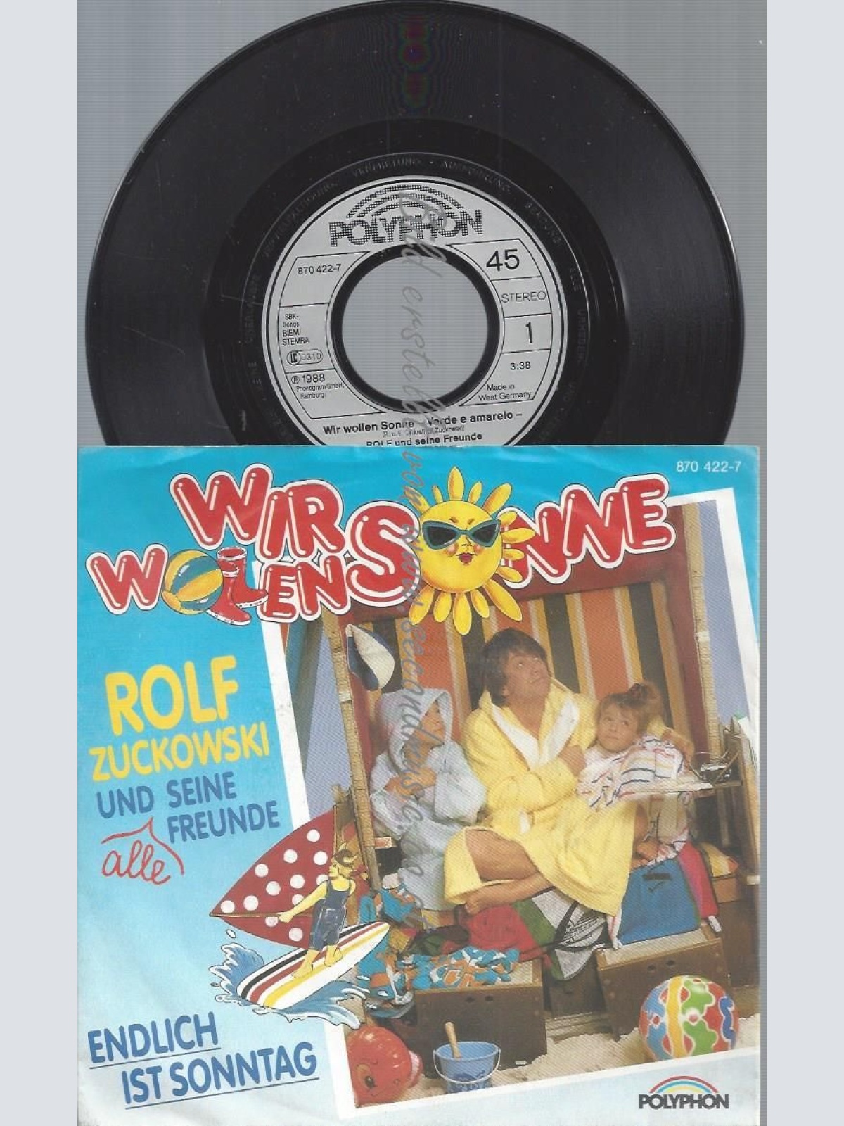 7" ROLF ZUCKOWSKI  & SEINE FREUNDE  // WIR WOLLEN SONNE