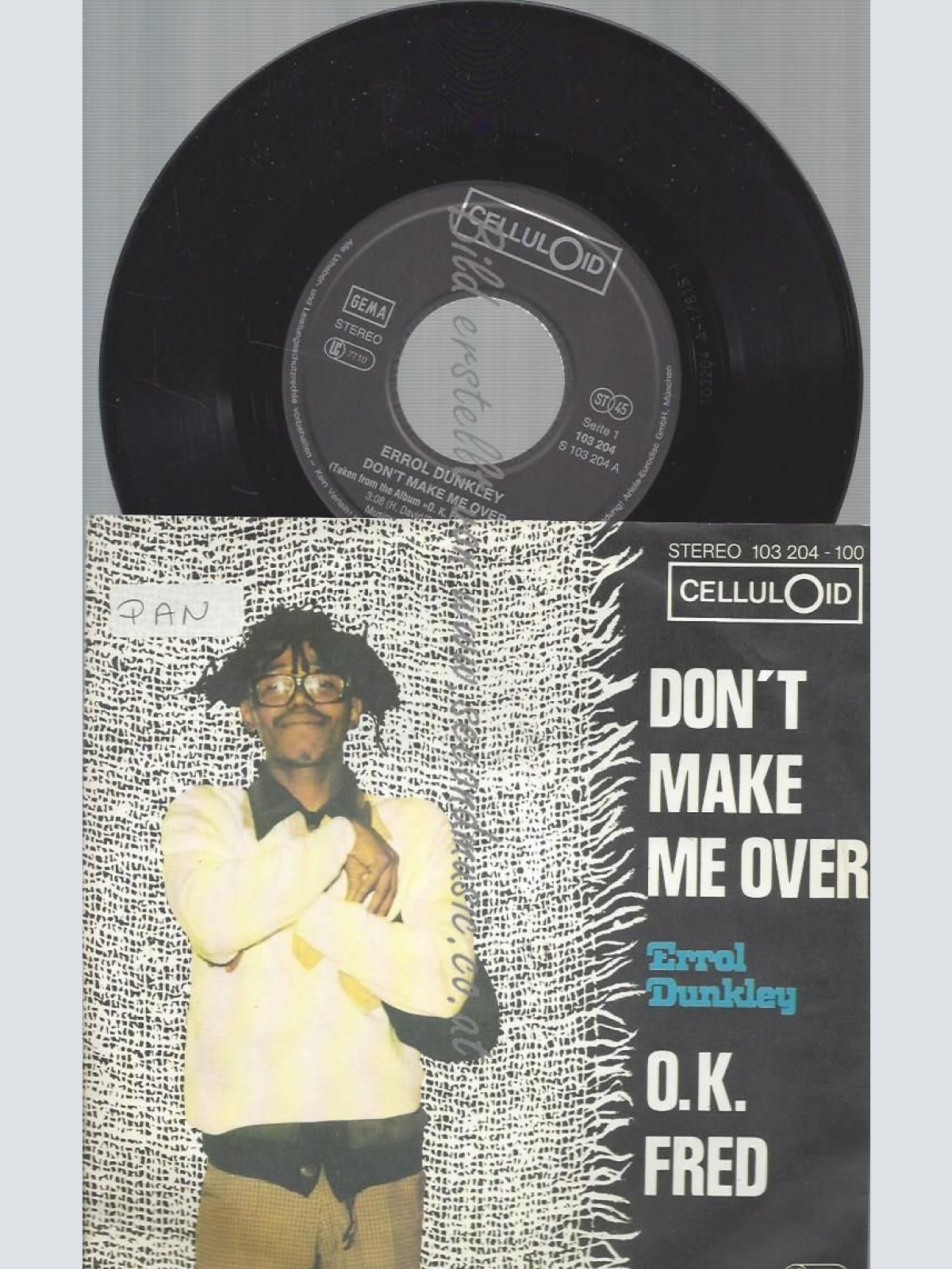 7"  Errol Dunkley  Don't Make Me Over
