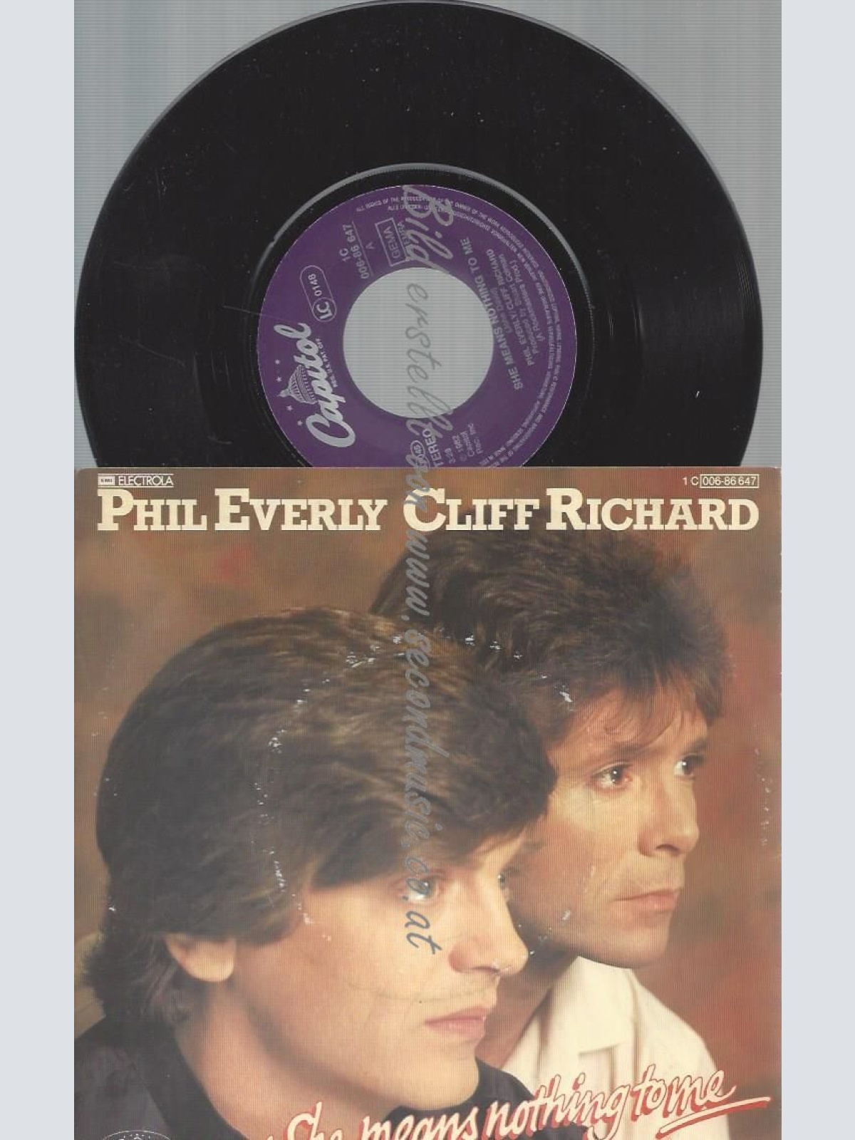 7" Phil Everly / Cliff Richard – She Means Nothing To Me