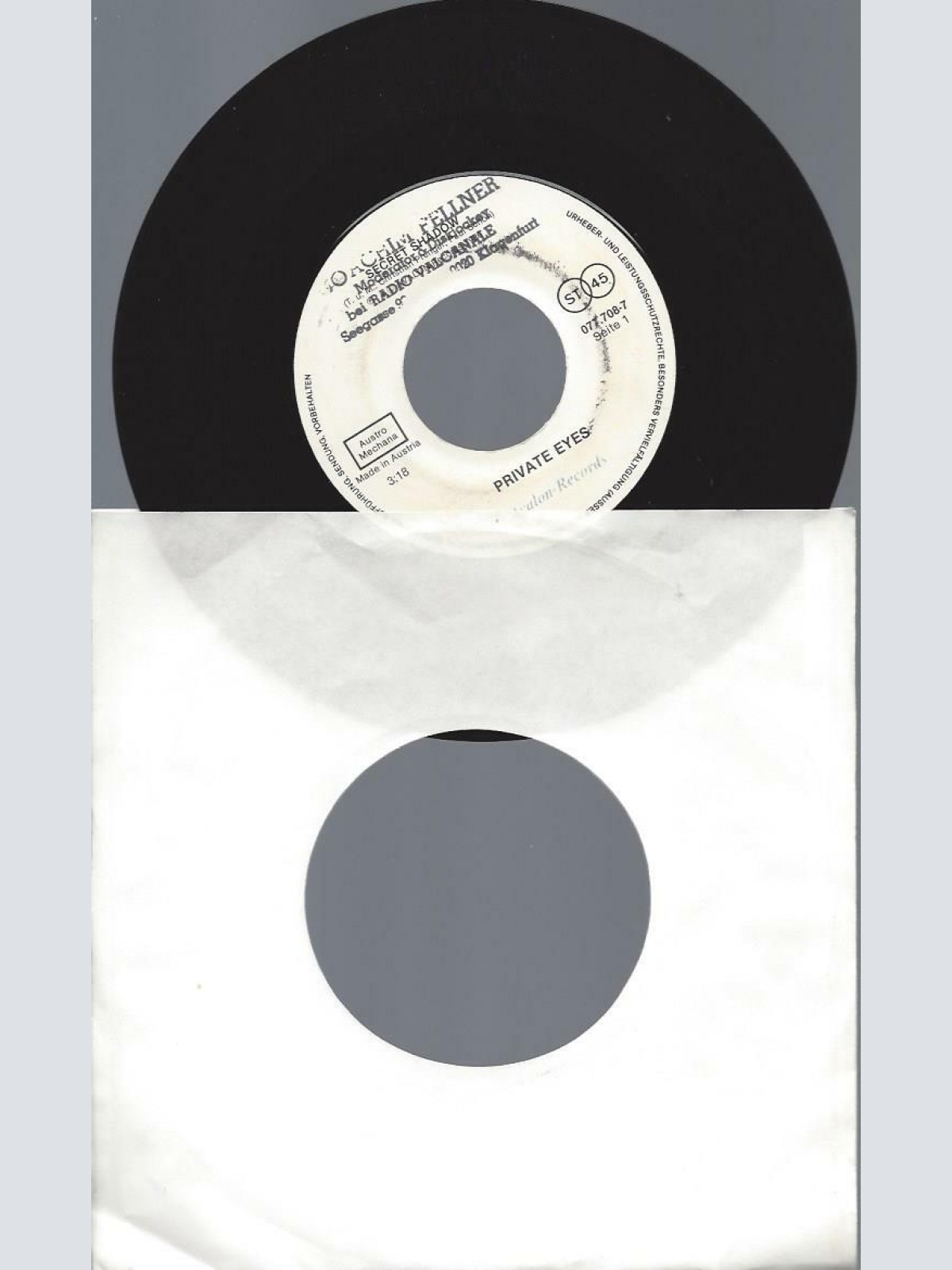 7"  Private Eyes --Secret Shadow