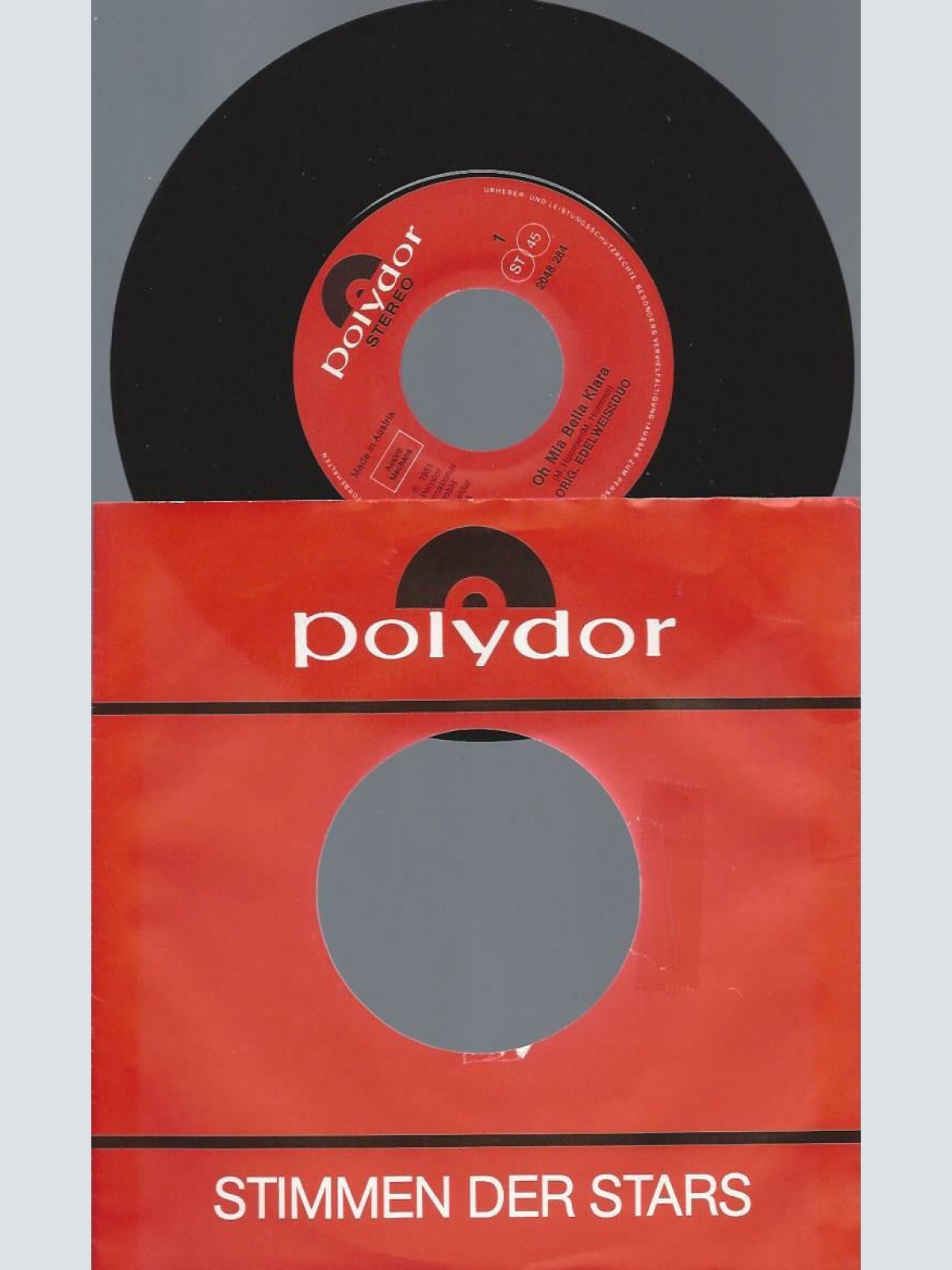 7"     Original Edelweiß Duo  Oh Mia Bella Klara