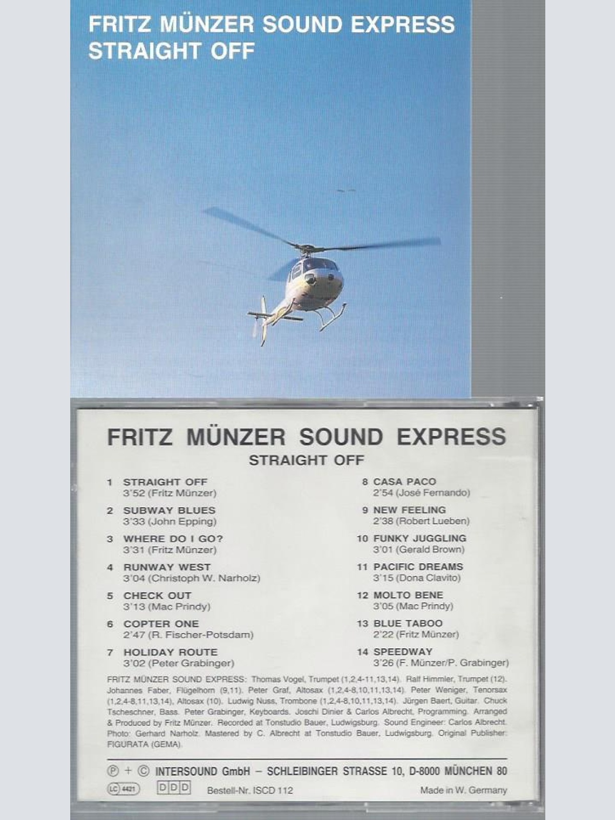 CD--FRITZ MÜNZER SOUND EXPRESS STRAIGHT OFF