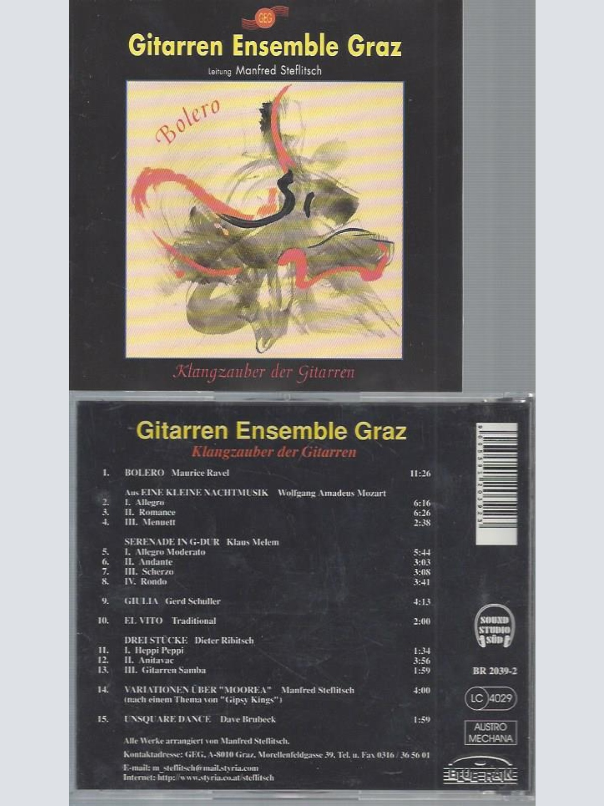 CD--GITARREN ENSEMBLE GRAZ KLANGZAUBER DER GITARREN