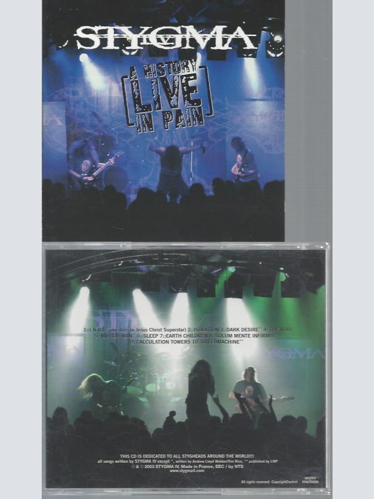 CD--STYGMA A HISTORY LIVE IN PAIN