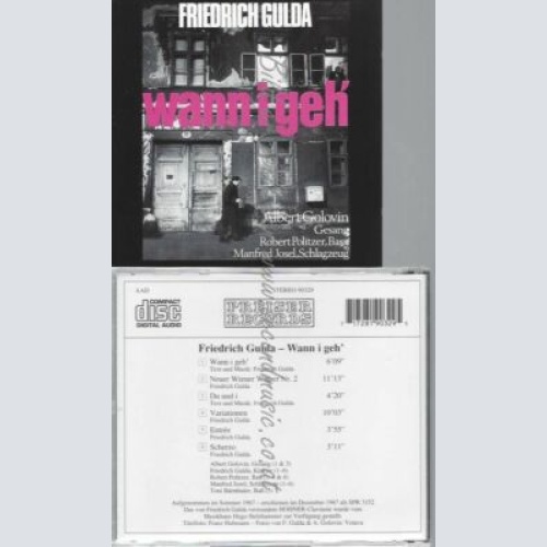 CD--FRIEDRICH GULDA UND GULDA,FRIEDRICH | --FRIEDRICH GULDA - WANN I GEH`
