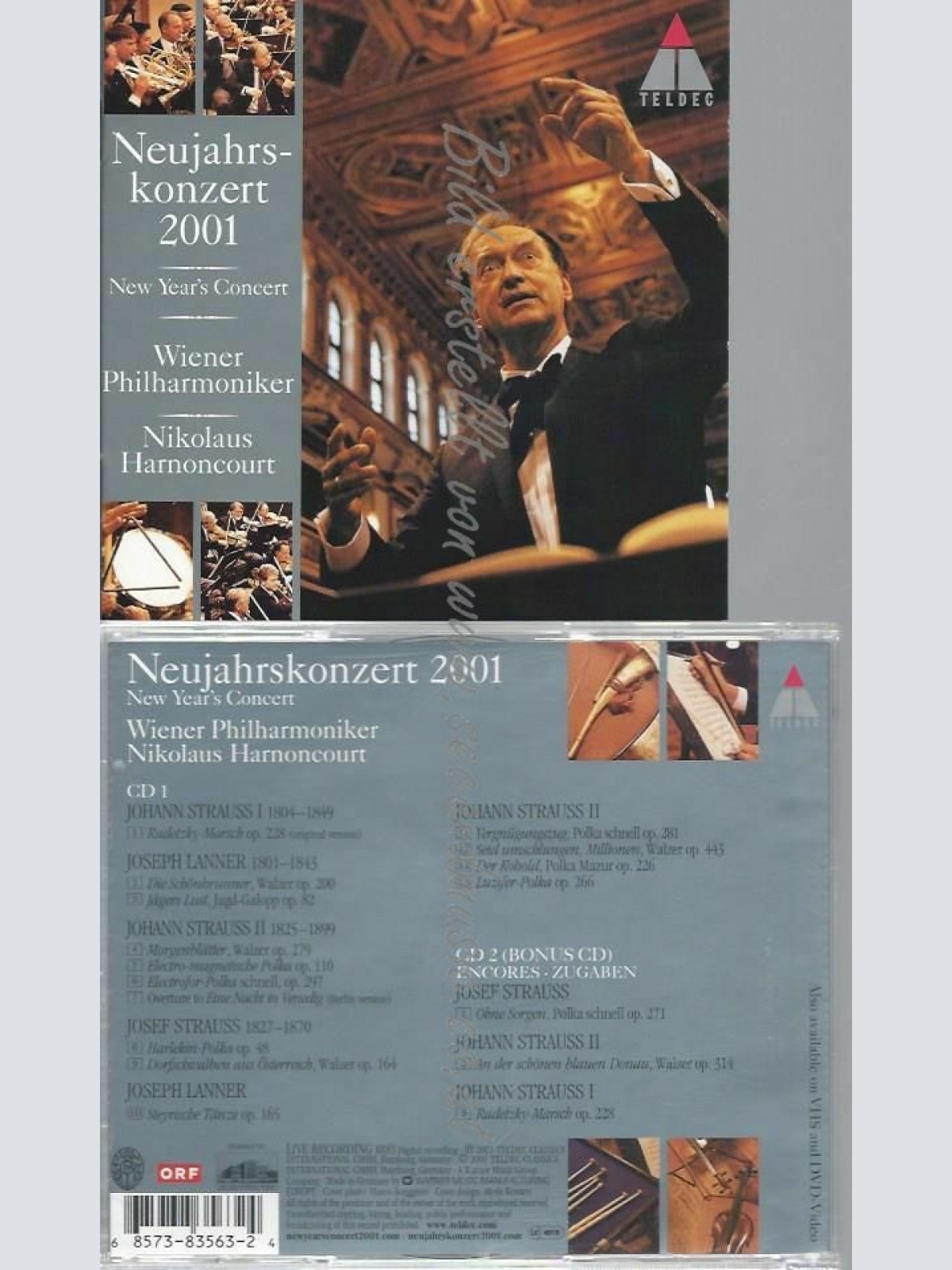 CD--HARNONCOURT, WP,  --NEUJAHRSKONZERT  [ UND BONUS CD] 2001