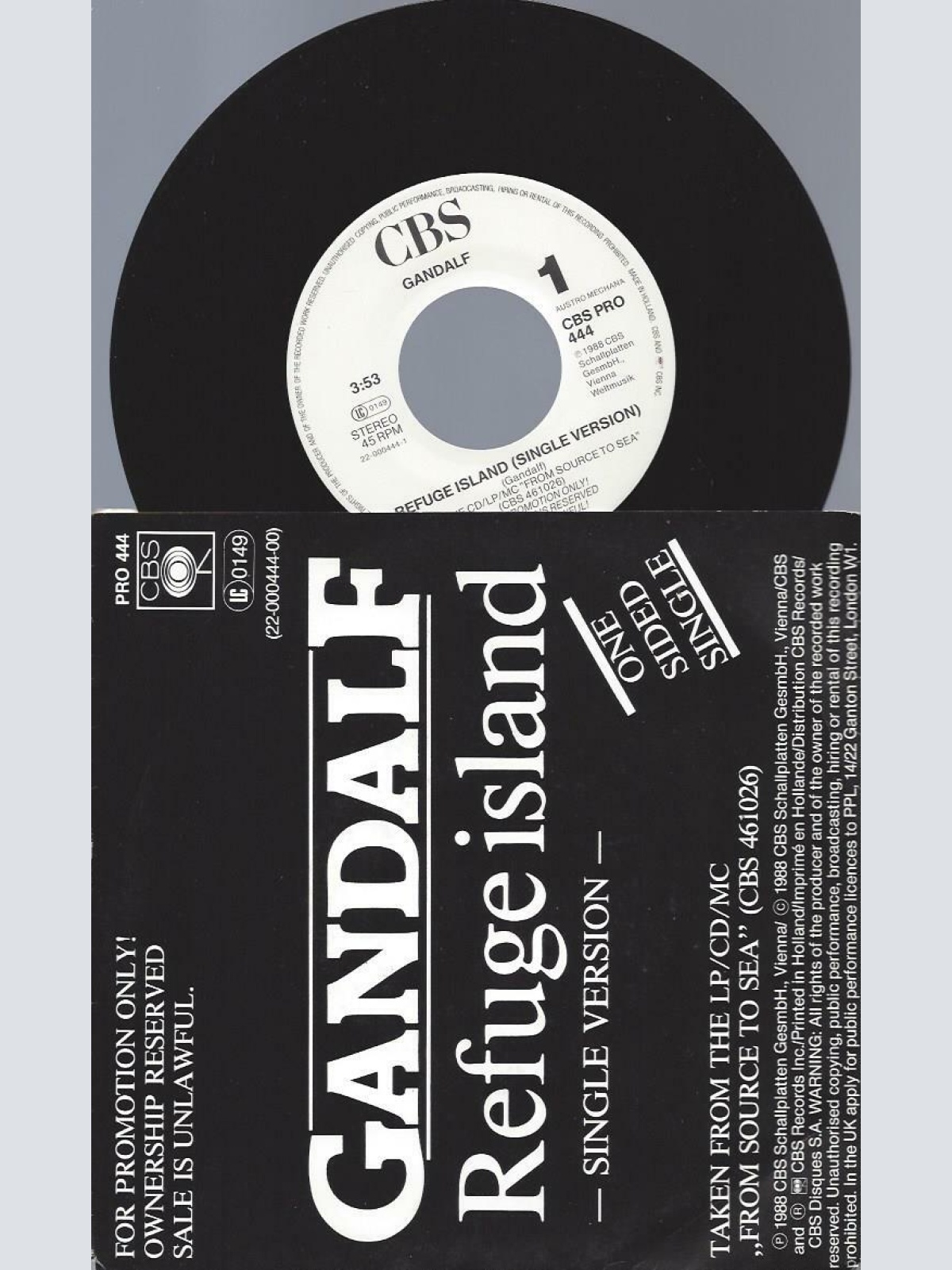 7"   Gandalf  Refuge Island // Promo