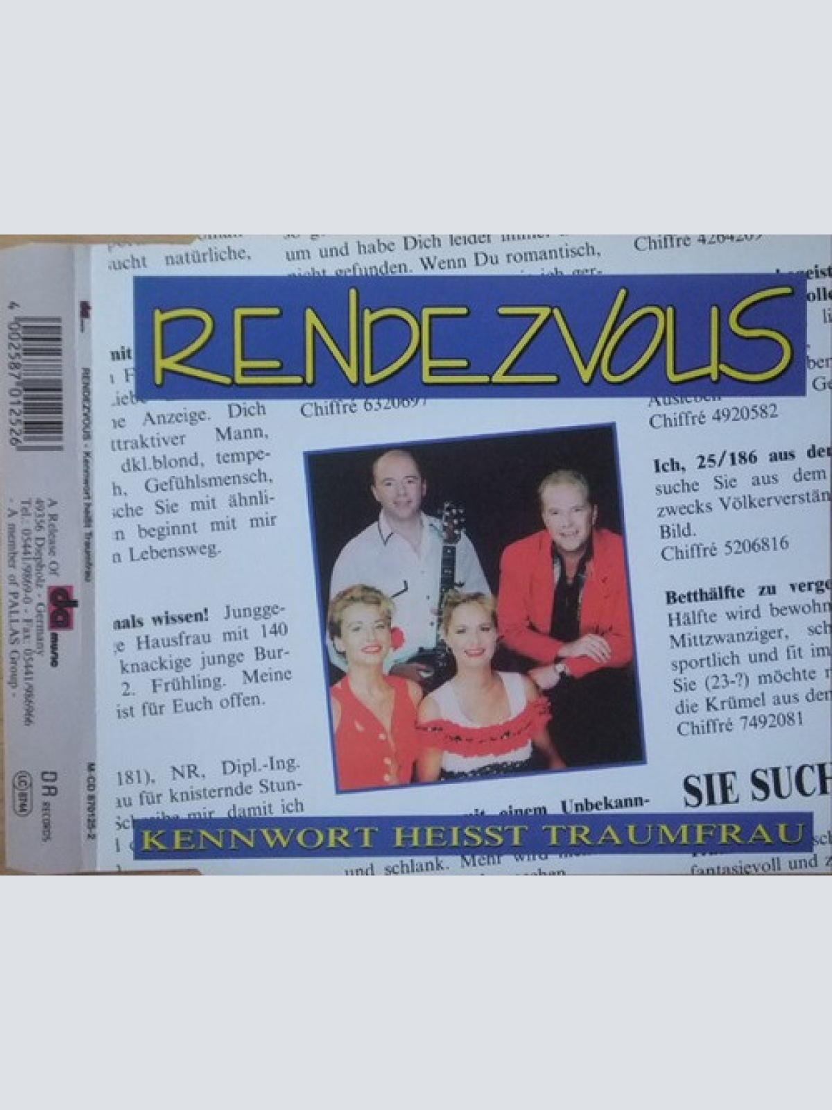 CD, Single Rendezvous - Kennwort Heisst Traumfrau
