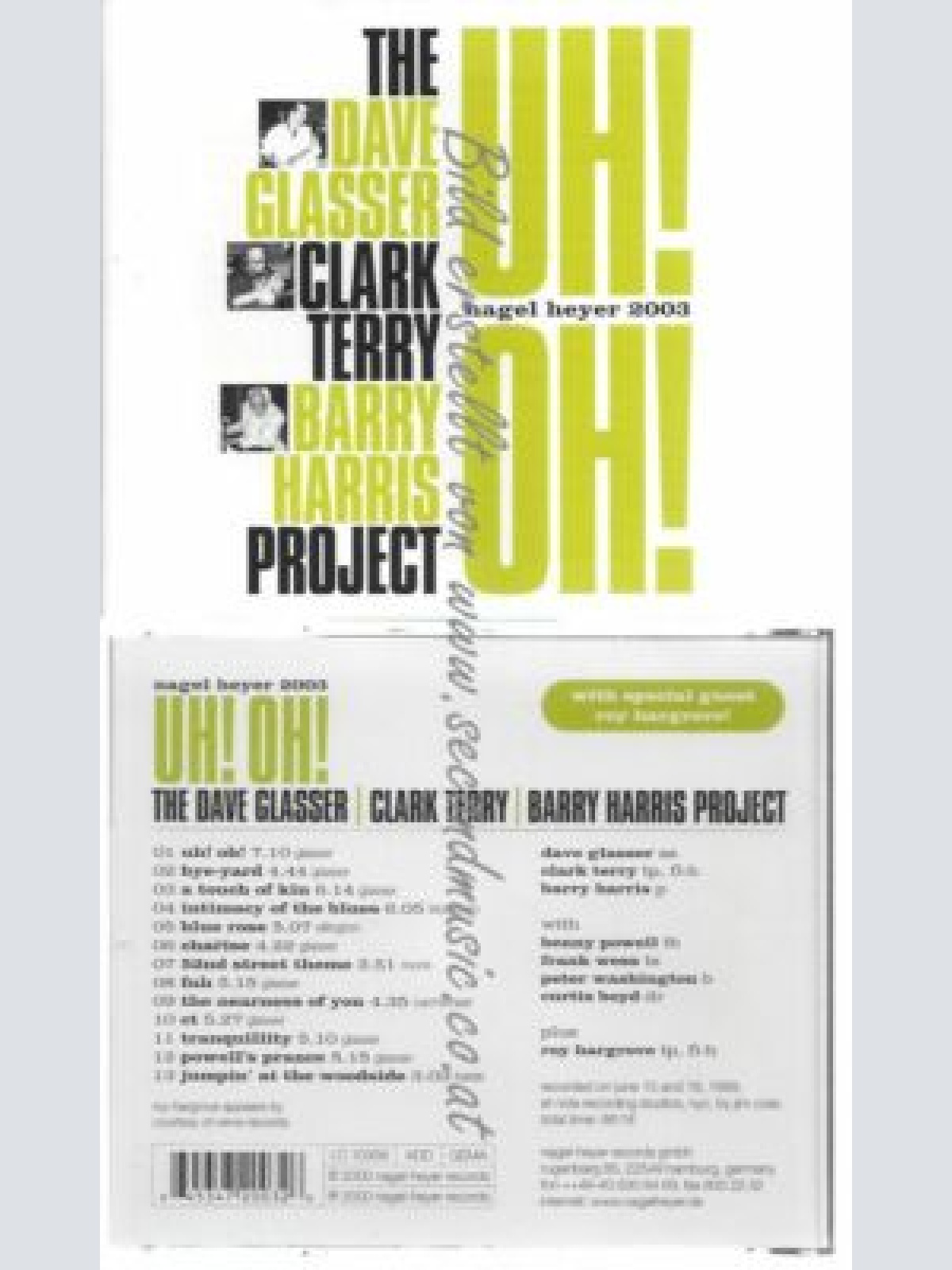 CD--DAVE GLASSER, CLARK TERRY, BARRY HARRIS--    UH! OH!
