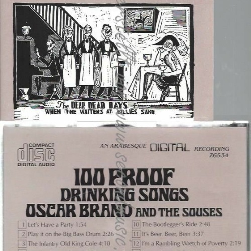 CD--OSCAR BRAND--100  PROOF DRINKING SONGS